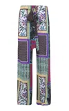 Siedres Manoce Printed Cotton-voile Wide-leg Pants In Multi