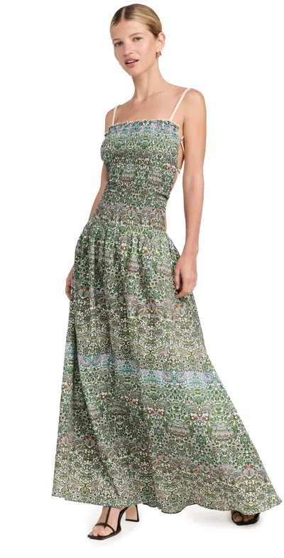 Siedres Marita Printed Cotton Maxi Dress In Multicoloured