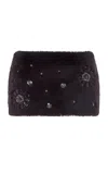 Siedres Marla Leather Mini Skirt