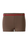Siedres Marthe Knit Shorts In Brown