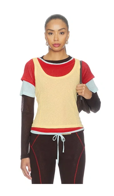 Siedres Mel Top In Yellow