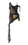 Siedres Messias Ruffled Georgette Mini Dress In Multi