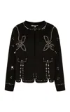 Siedres Stud-embellished Jacket In Black
