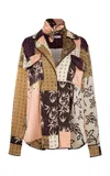 Siedres Micla Patchwork Satin Top