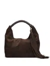 Siedres Mini Galia Braided-handle Tassel Tote Bag In Burgundy