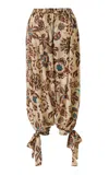 Siedres Mishka Low-rise Cotton Harem Pants In Multi