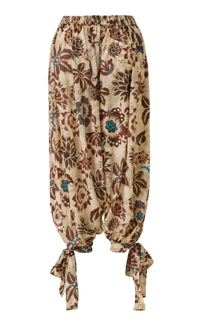 Siedres Mishka Low-rise Cotton Harem Pants In Multi