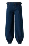 Siedres Missy Rigid Low-rise Tapered Jeans In Navy