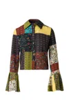 Siedres Mora Fluted Patchwork Shirt In Multi