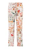 Siedres Nedi Printed Crepe Straight-leg Pants In Multi