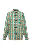 Siedres Neila Floral Printed Linen Shirt In Multi
