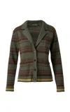 Siedres Nerian Knit Cotton Cardigan In Green