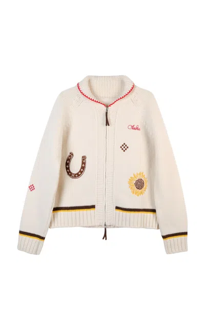 Siedres Siedrés Niasa Wool-blend Cardigan In Neutral