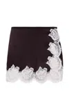 Siedres Nieca Laced Satin Mini Skirt