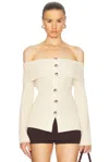 Siedres Noula Sweater Ecru In Ecru