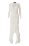 Siedres Olle Knit Maxi Dress In White