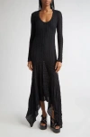 Siedres Olle Textured Asymmetric Dress In Black