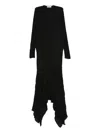 Siedres Olle Textured Asymmetric Dress In Black