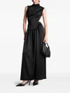 Siedres Open-back Max Dress In Black