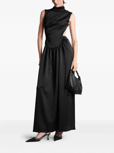 Siedres Open-back Max Dress In Black