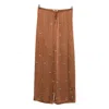 Siedres Manoce Embellished Drawstring Trousers In Brown