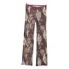 Siedres Floral-pattern Flared Trousers In Multi