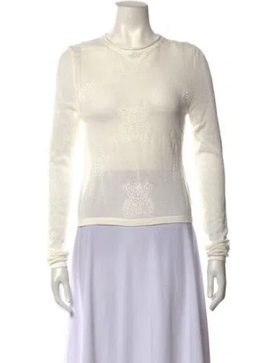 Pre-owned Siedres Patterned Crew Neck Sweater In Neutrals
