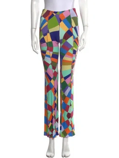 Pre-owned Siedres Patterned Flared Pants In Multicolor