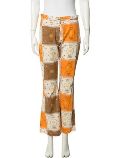Pre-owned Siedres Patterned Flared Pants In Neutrals
