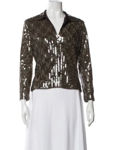 Pre-owned Siedres Patterned Jacket W/ Tags In Brown