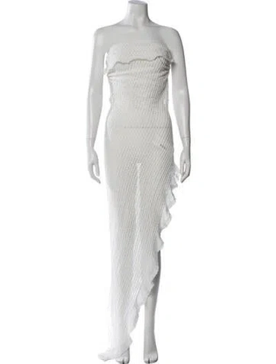 Pre-owned Siedres Patterned Long Dress In Neutrals