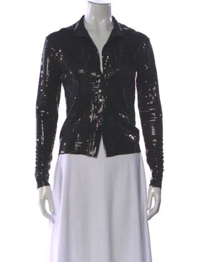 Pre-owned Siedres Patterned Long Sleeve Top W/ Tags In Gray