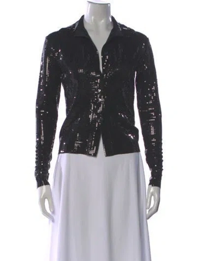 Pre-owned Siedres Patterned Long Sleeve Top W/ Tags In Grey