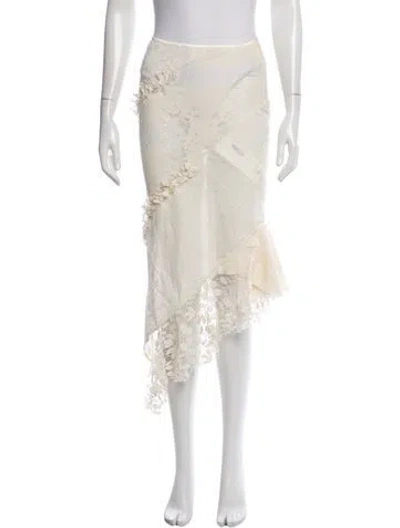 Pre-owned Siedres Patterned Midi Length Skirt In Neutrals