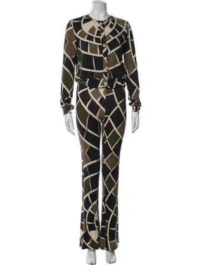 Pre-owned Siedres Patterned Pant Set In Multicolor