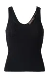 Siedres Pianza Knit Tank Top In Black