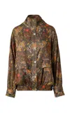 Siedres Polca Crepe Bomber Jacket In Multi