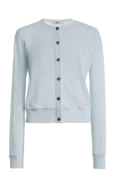 Siedres Siedrés Poli Jersey Cardigan In Blue