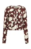 Siedres Poli Printed Jersey Cardigan In Multi