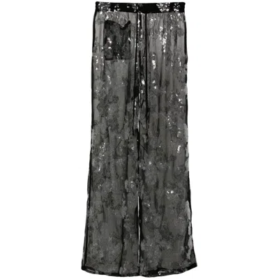 Siedres Polyester Trousers In Black