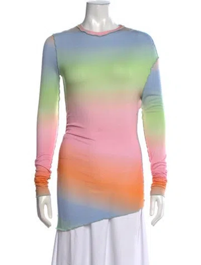 Pre-owned Siedres Printed Crew Neck Top In Multi
