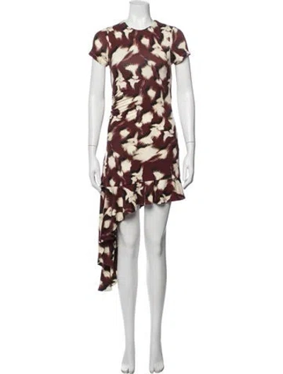 Pre-owned Siedres Printed Mini Dress In Multicolor