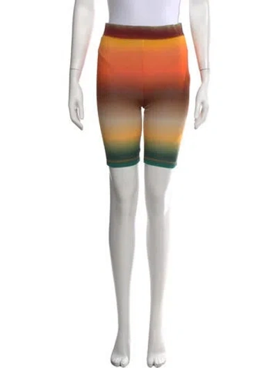Pre-owned Siedres Printed Mini Shorts In Orange