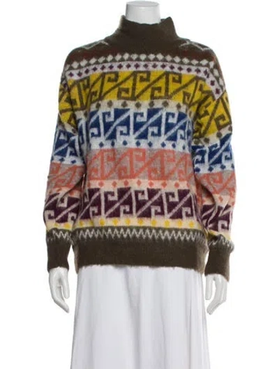 Pre-owned Siedres Printed Turtleneck Sweater In Multi