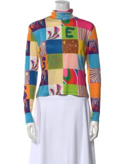 Pre-owned Siedres Printed Turtleneck Sweatshirt In Multi