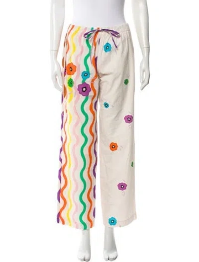 Pre-owned Siedres Printed Wide Leg Pants In Neutral