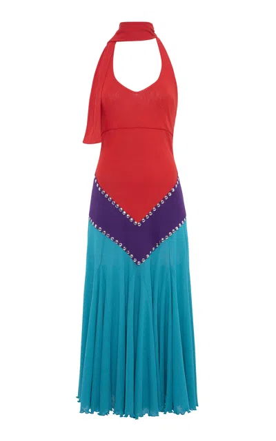 Siedres Siedrés Raye Color-block Midi Dress In Multi
