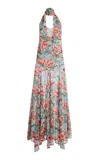 Siedres Raye Floral-print Maxi Dress In Animal Print