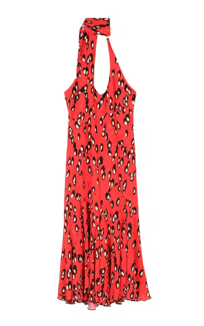 Siedres Siedrés Raye Printed Maxi Dress In Red