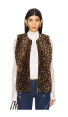 Siedres Revs Reversible Animal-print Shearling Vest In Multi